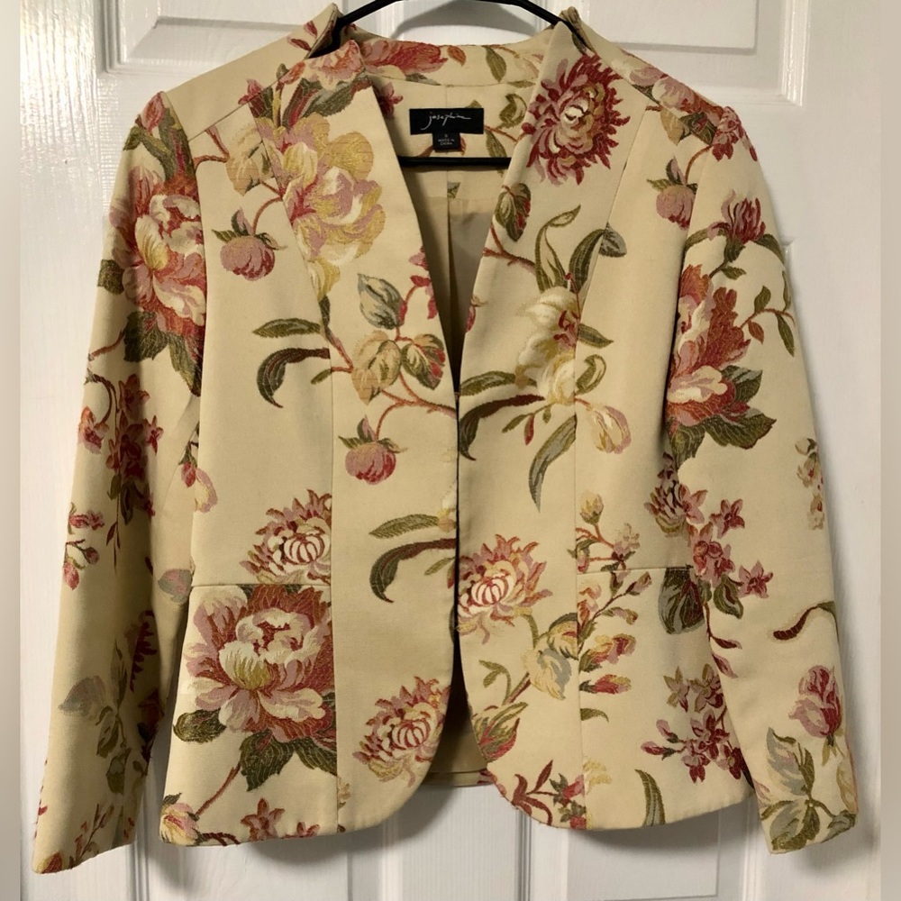 Vintage Josephine blazer suit coat Asian Inspired Fitted size 8 - no smoking EUC